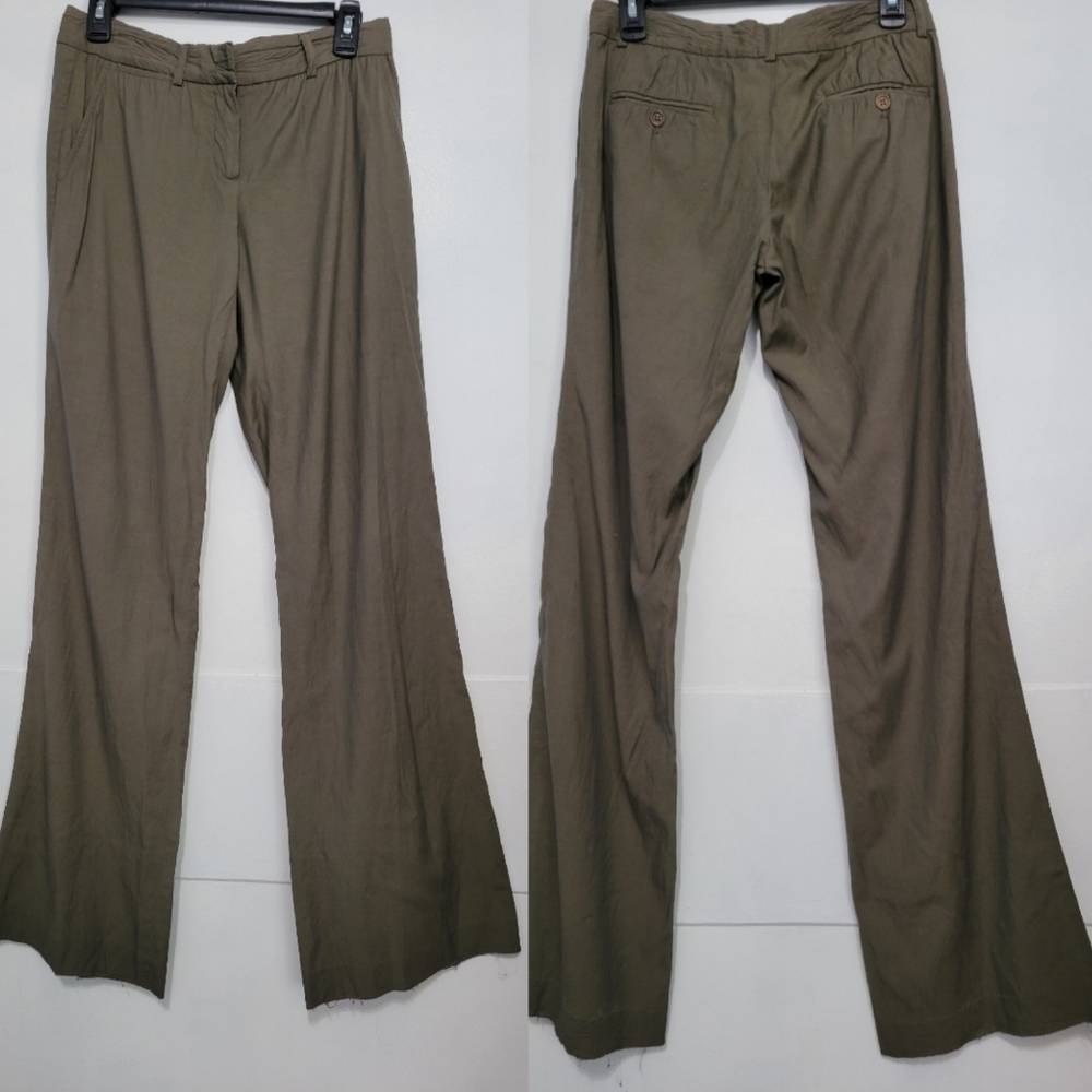 Theory Wide-Leg Pants in Green Size 4